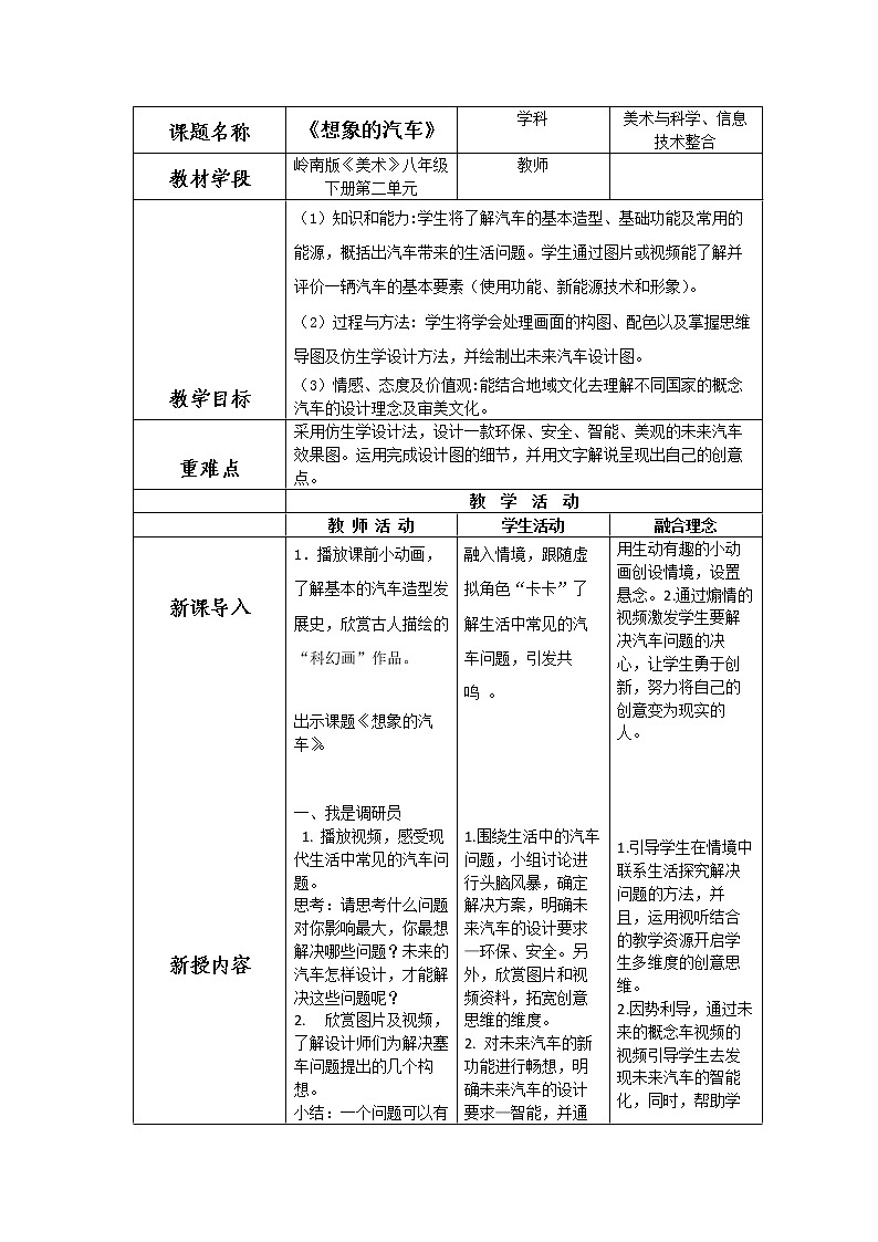 4 《想象的汽车》（课件+教案）01