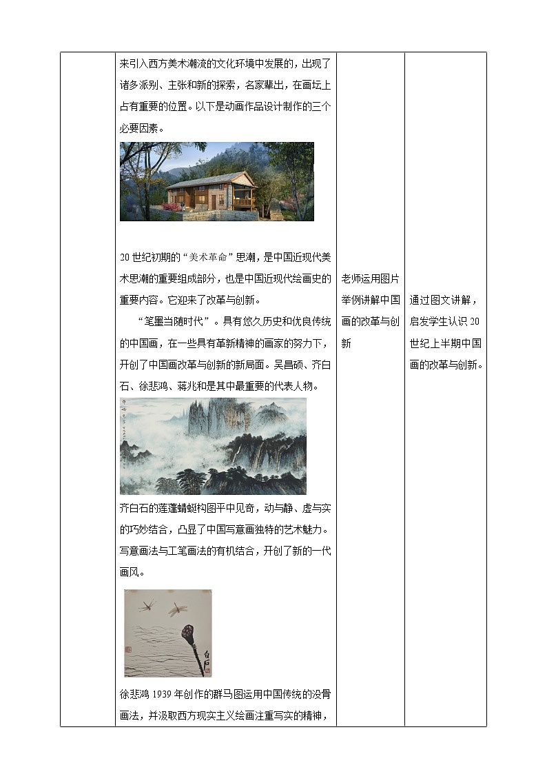 第一课《20世纪中国美术巡礼》上教案第3页