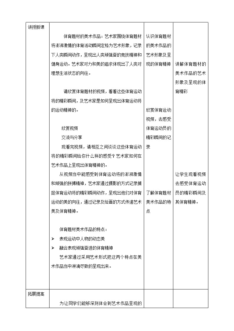 第五课《体育题材的美术作品》课件+教案02
