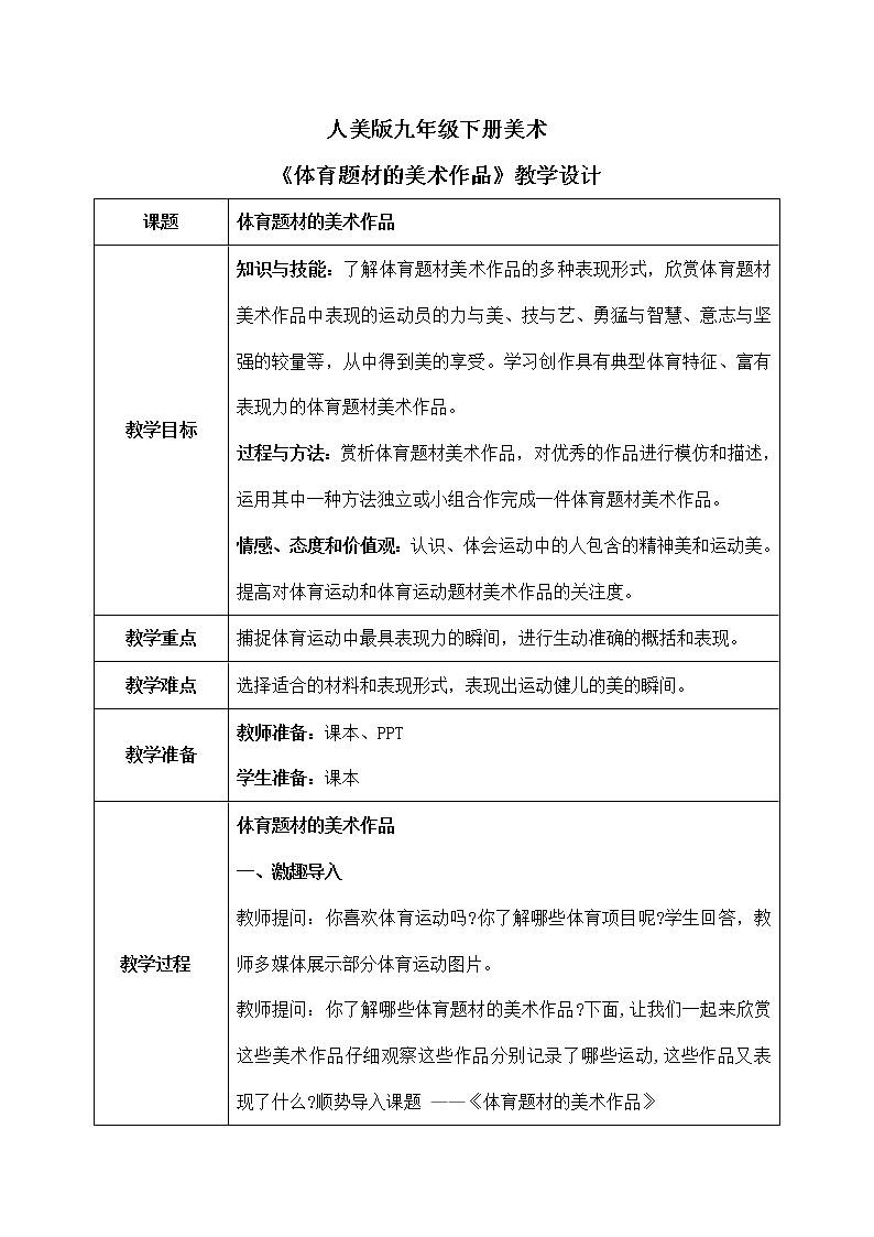 第5课《体育题材的美术作品》课件+课件01