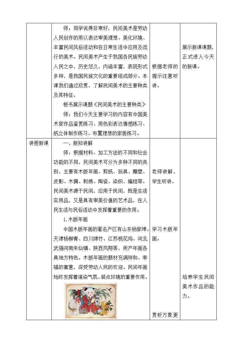 【人教版】九上美术  5.1《民间美术的主要种类》（课件+教案）02