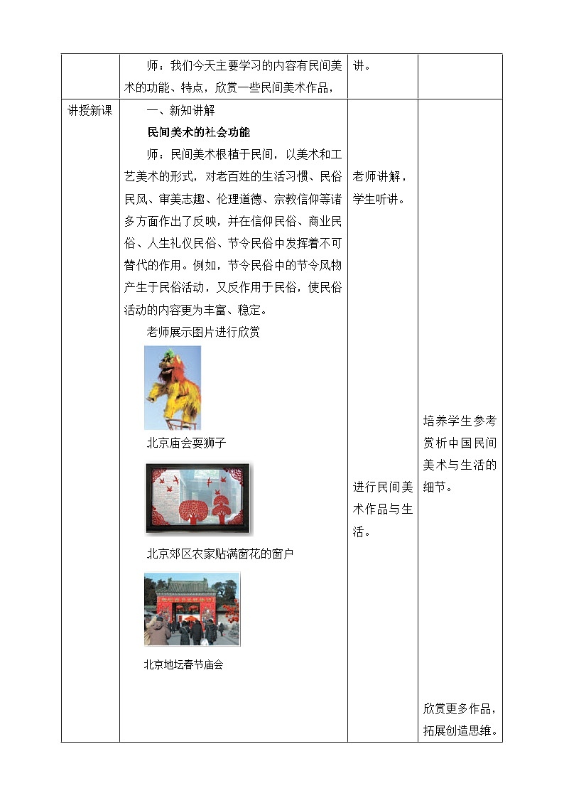 【核心素养目标】5.2《民间美术的功能与特点》教案第2页