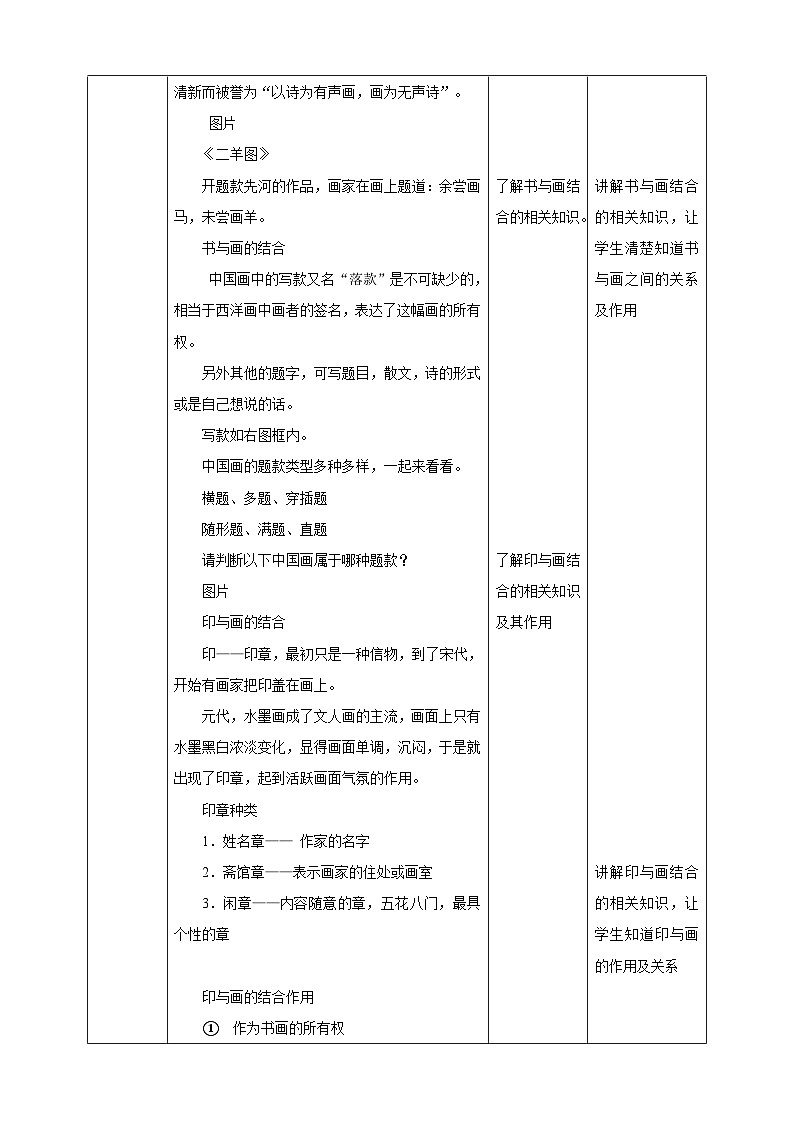 【人教版】八上美术  3.1《诗书画印的完美结合》课件+教案03