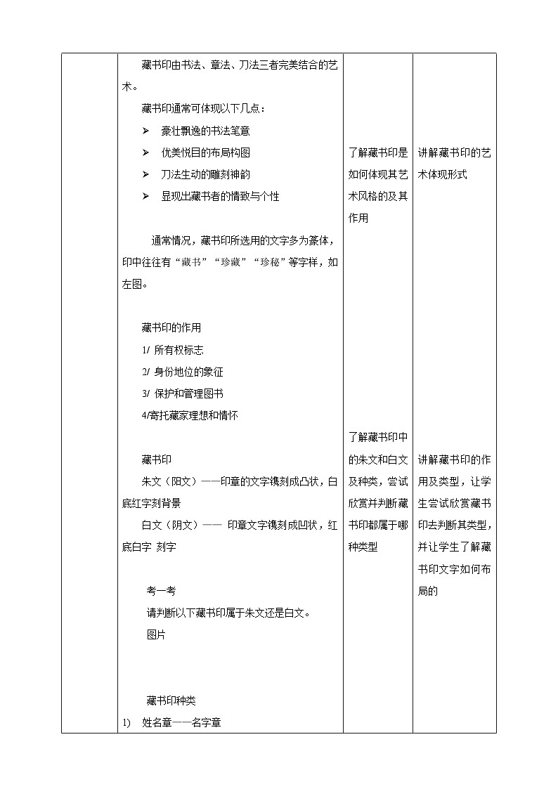 第三课《方寸钤记——藏书印》教案第2页