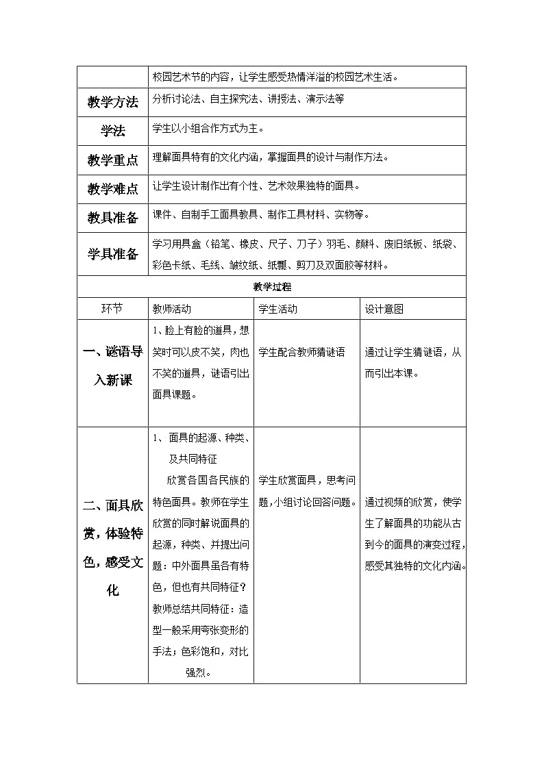 人教版初中美术七年级下册 第四单元  第3课 独特的装扮   教案702