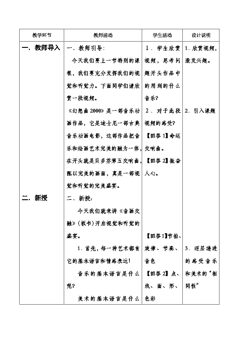 冀美版初中美术八年级上册 12.音画交融   教案102