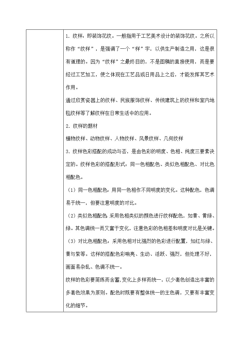 第二单元第一课《了解纹样》教学设计02