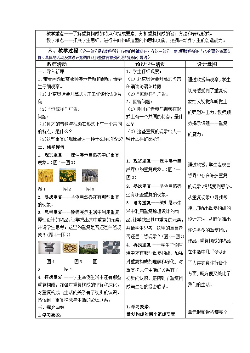 第7课 重复的魔力 教学设计 2022—2023学年苏少版初中美术七年级下册02
