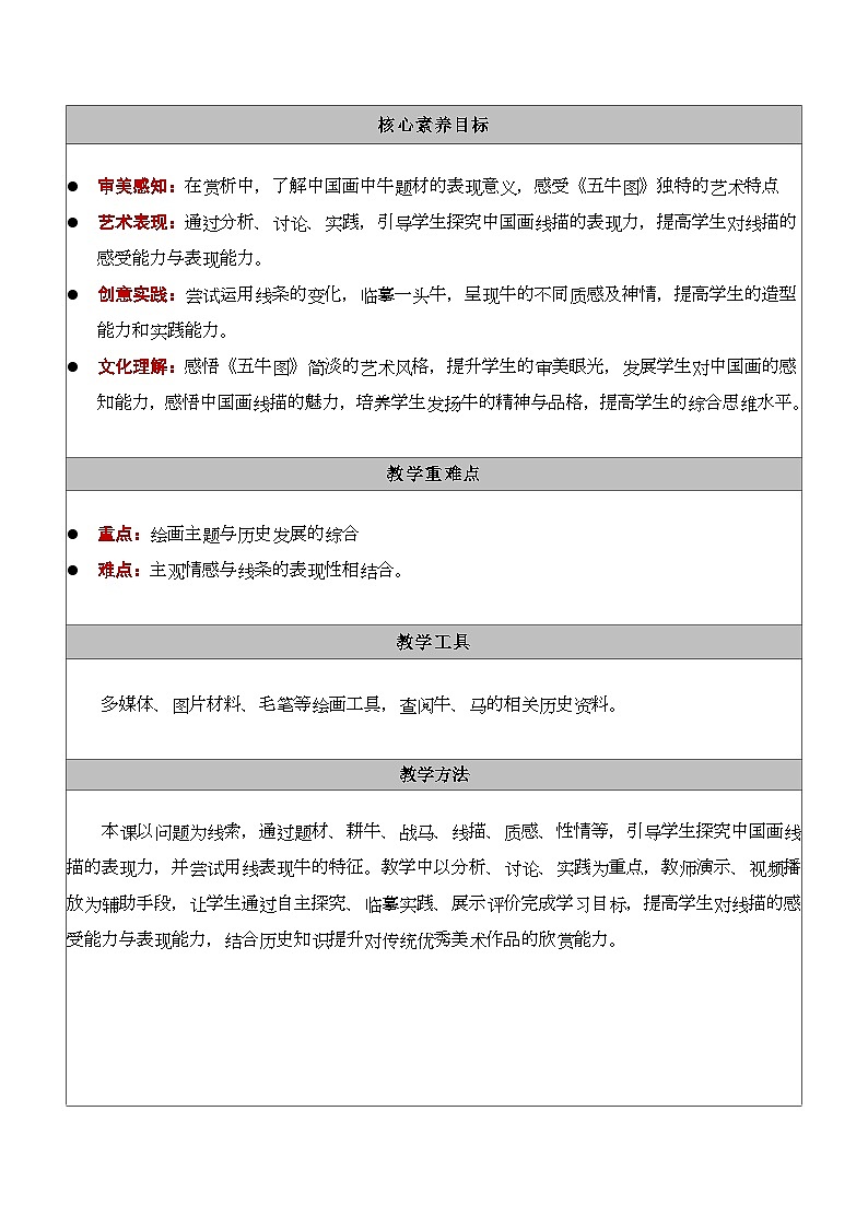 3.7 耕牛·战马 教学设计第2页