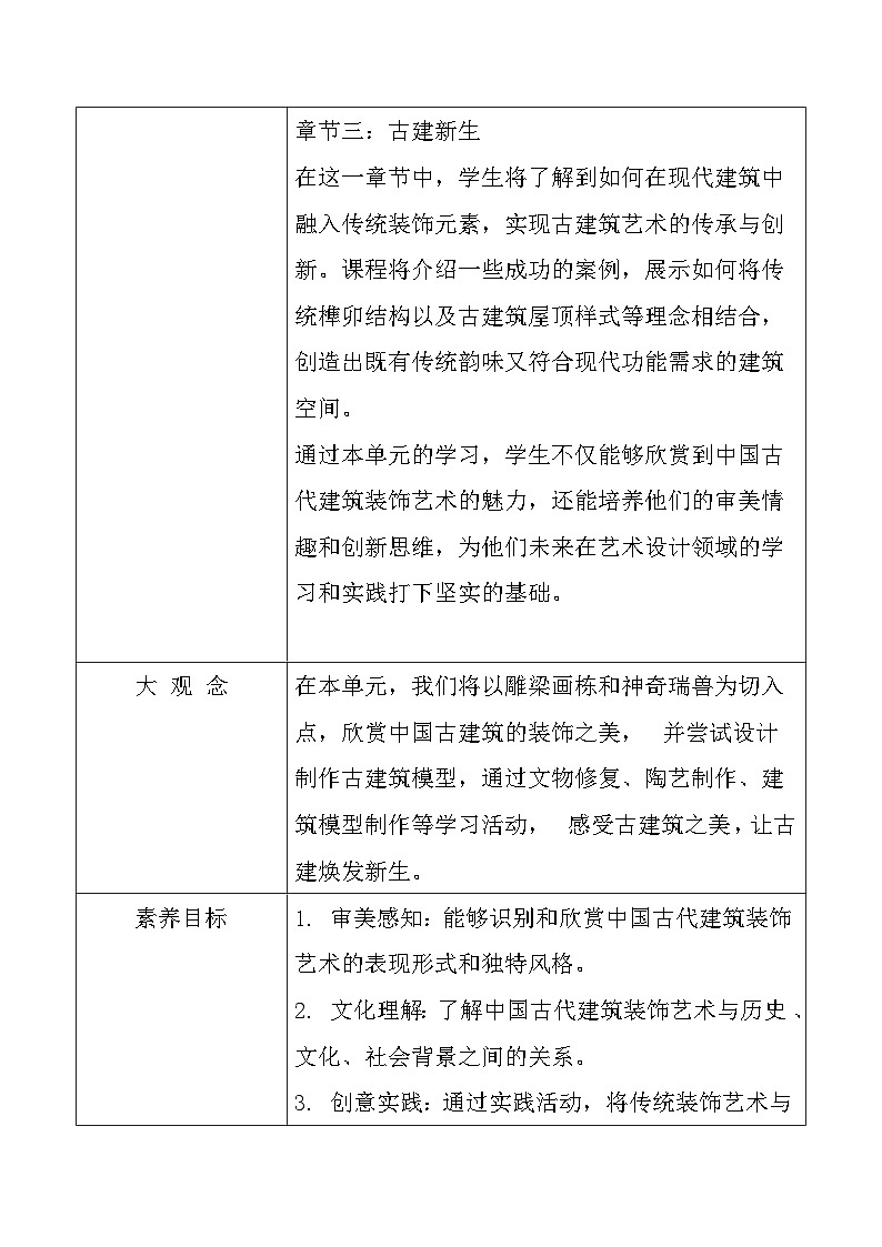 【大单元教学】人美版七年级上册美术第3单元第3课《古建新生》教学设计第2页