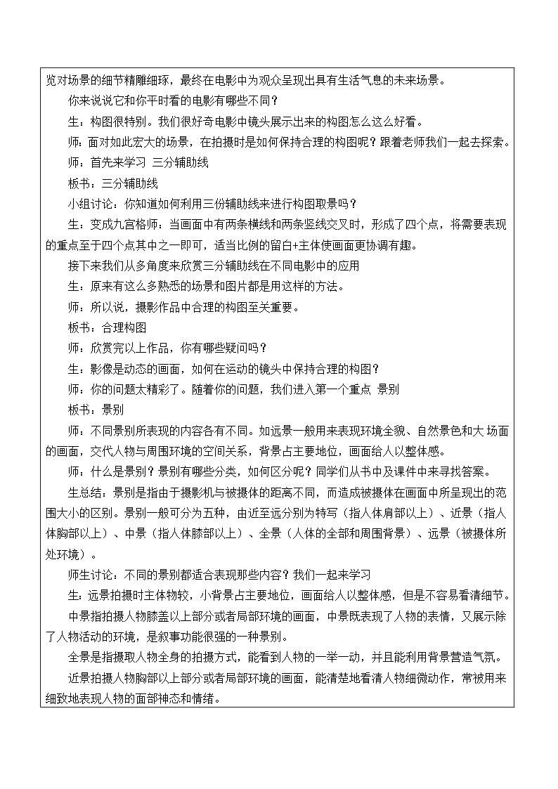 【核心素养】人美版七年级上美术第5单元第1课《多变的镜头》教案第2页