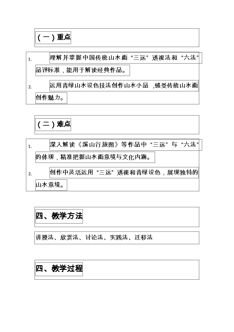 人美版八年级上册美术第二单元1山水相逢 教案第2页