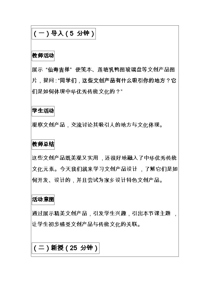 人美版八年级上册美术第五单元2 文创中的神州风貌 教案第3页