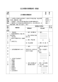 初中体育人教版八年级全一册第三章 足球教案