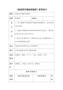 初中体育人教版七年级全一册第四章 篮球表格教学设计