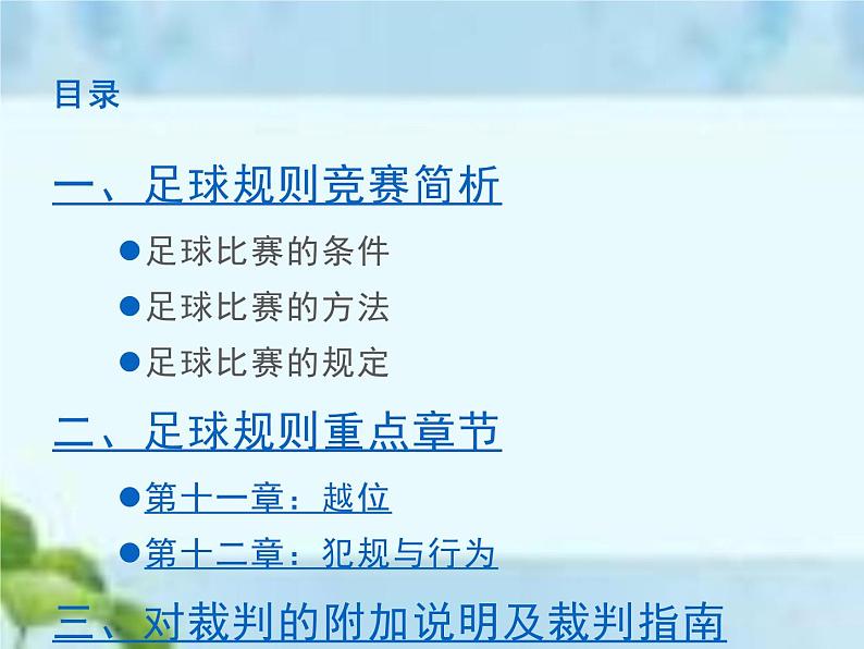 人教版八年级体育全一册-第3章足球足球竞赛规则-课件02