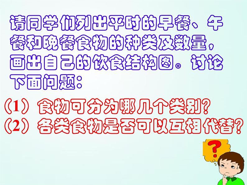 人教版七年级体育 1.3合理膳食促进健康 课件06