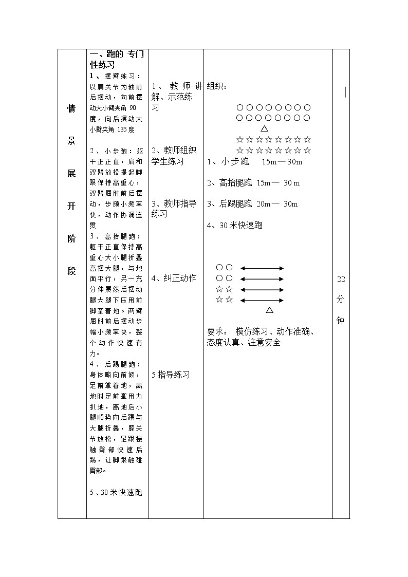 第二章田径——快速跑-重点解决步频问题教学设计2021—2022学年人教版体育与健康七年级全一册第3页
