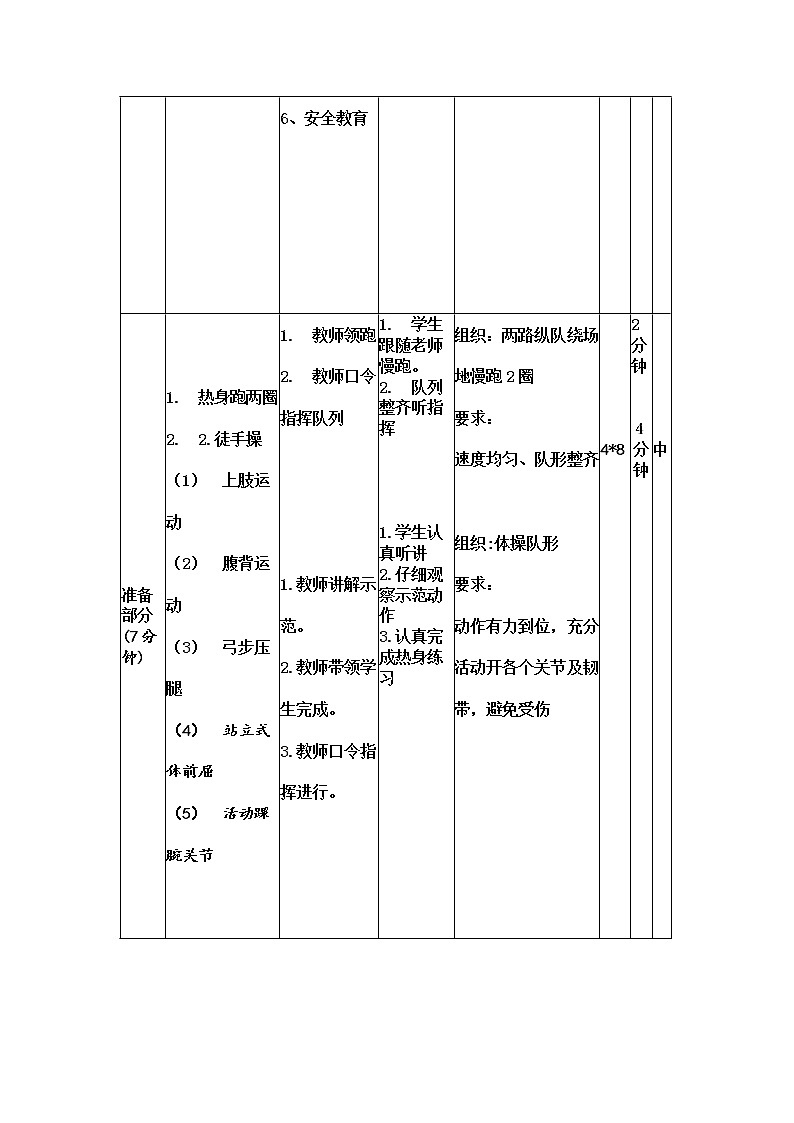 第三章足球-球性练习 教案   2021—2022学年人教版 体育与健康七年级全一册第2页