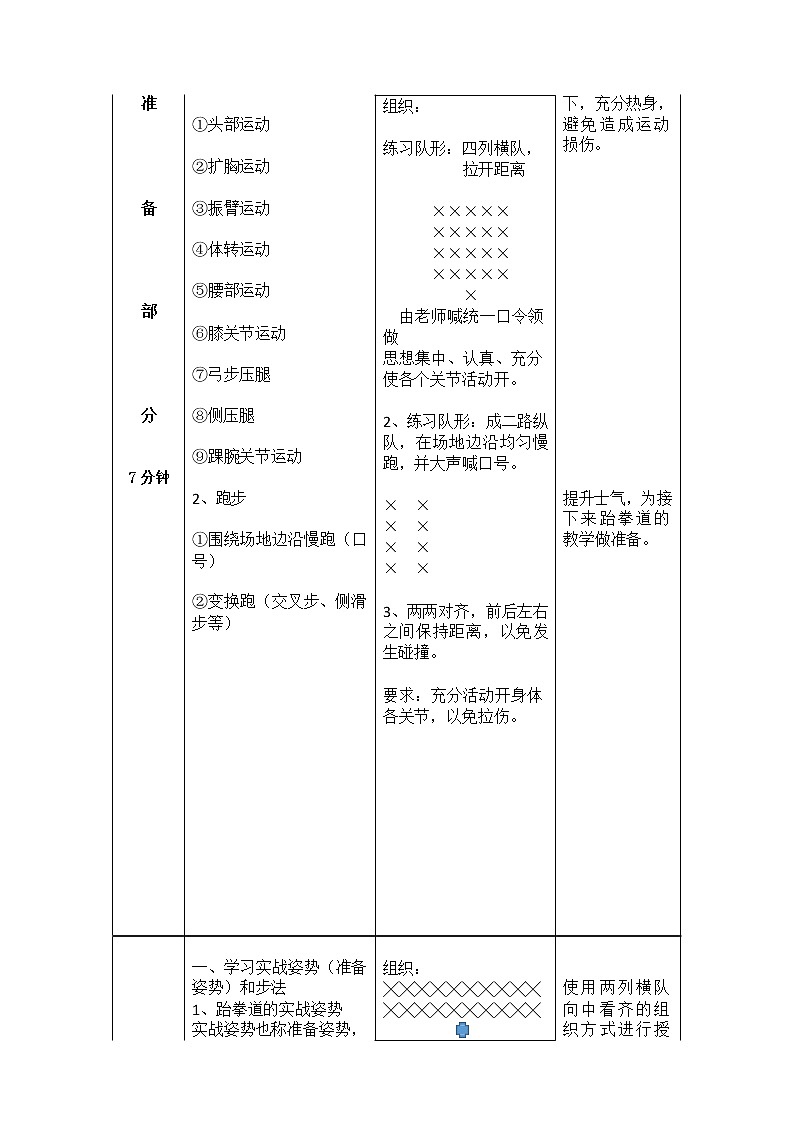 第九章武术——跆拳道——品势太极教案2021—2022学年人教版体育与健康八年级全一册第2页