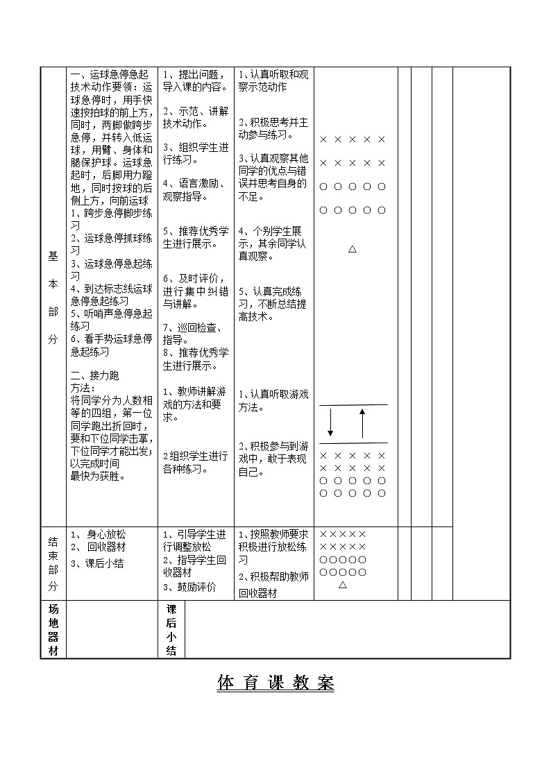 第四章篮球教学教案2021—2022学年初中体育与健康人教版九年级全一册第2页