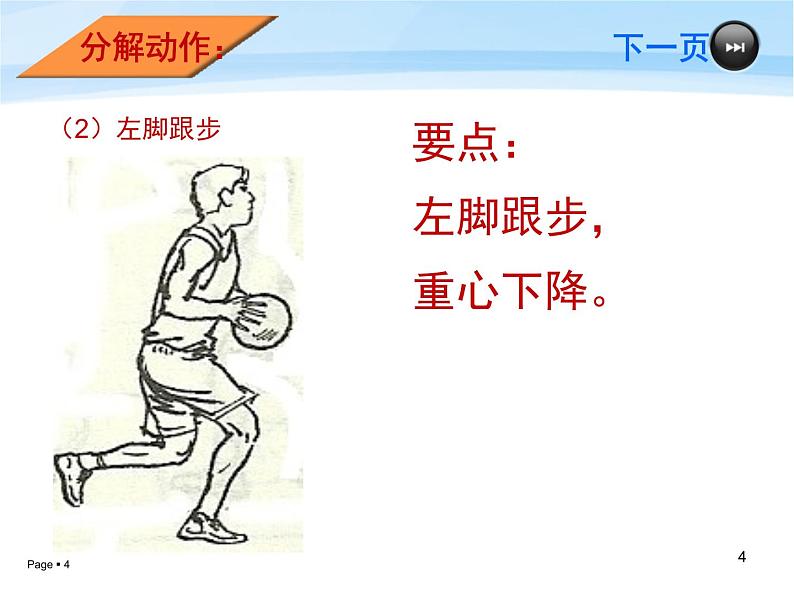 人教版七年级 体育与健康 第四章 篮球-行进间单手肩上投篮 课件04