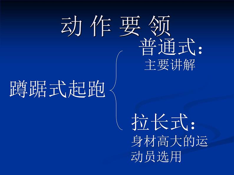 人教版初中体育与健康 九年级-第二章 田径-蹲踞式起跑 课件06