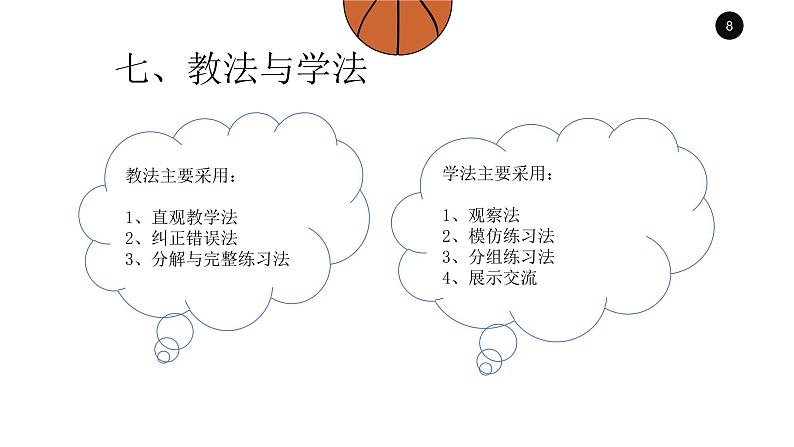 人教版初中体育与健康 九年级-第四章 篮球-行进间双手胸前传接球技术 课件第8页