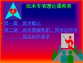 初中体育与健康 冀教课标版 九年级 武术 课件