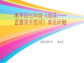 初中体育与健康 人教 课标版 七年级 正面双手垫球 排球PPT 课件