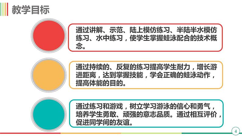 华东师大版七年级体育与健康 5.1游泳类运动的基本技术 蛙泳 课件第4页