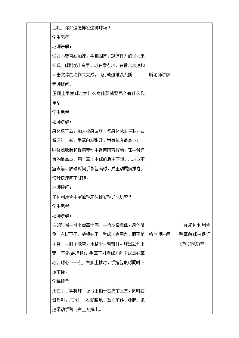 【掌控课堂】人教版  初中体育与健康 八年级 第五章《排球》 教案02