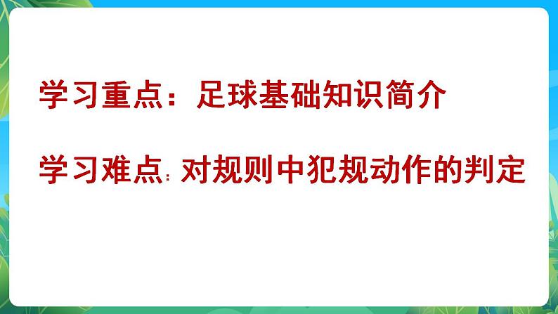 人教版八年级 体育与健康 第三章 足球基本理论 课件03