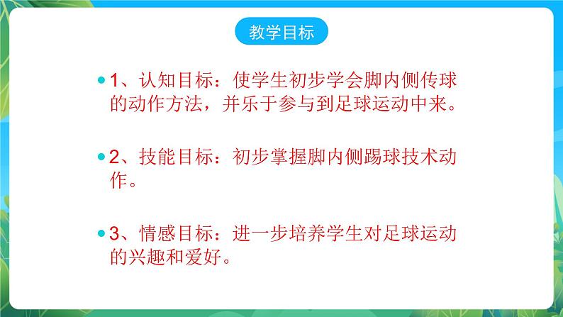 人教版八年级 体育与健康 第三章 足球脚内侧踢球 课件02