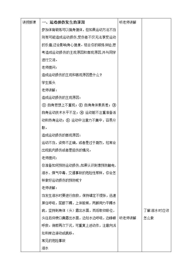 人教版八年级全《体育与健康理论知识》第二课时教案第2页