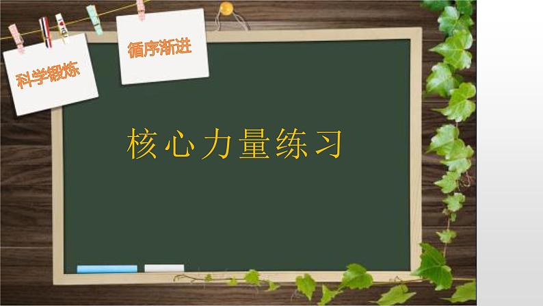 人教版八年级 体育与健康 第一章 第一节 核心力量训练（课件）第1页