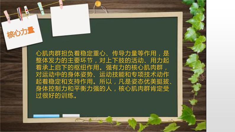 人教版八年级 体育与健康 第一章 第一节 核心力量训练（课件）第3页