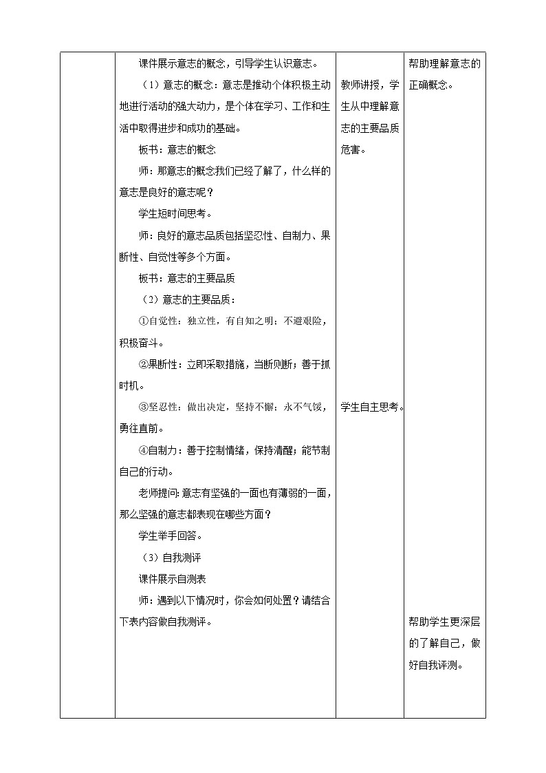 人教版体育七年级全册 第一章《体育与健康理论知识》第5课时 勇敢面对挫折和困难 教案第2页