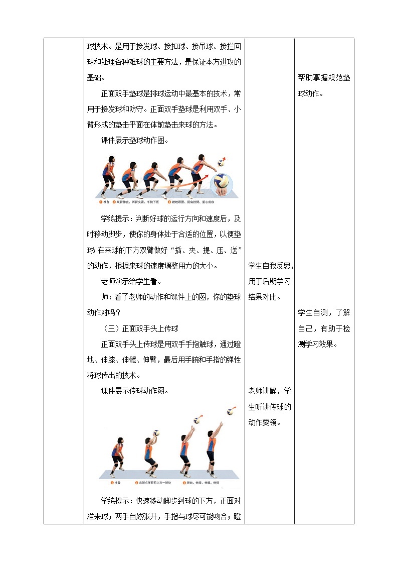 人教版体育七年级全册 第五章《排球》教案第3页