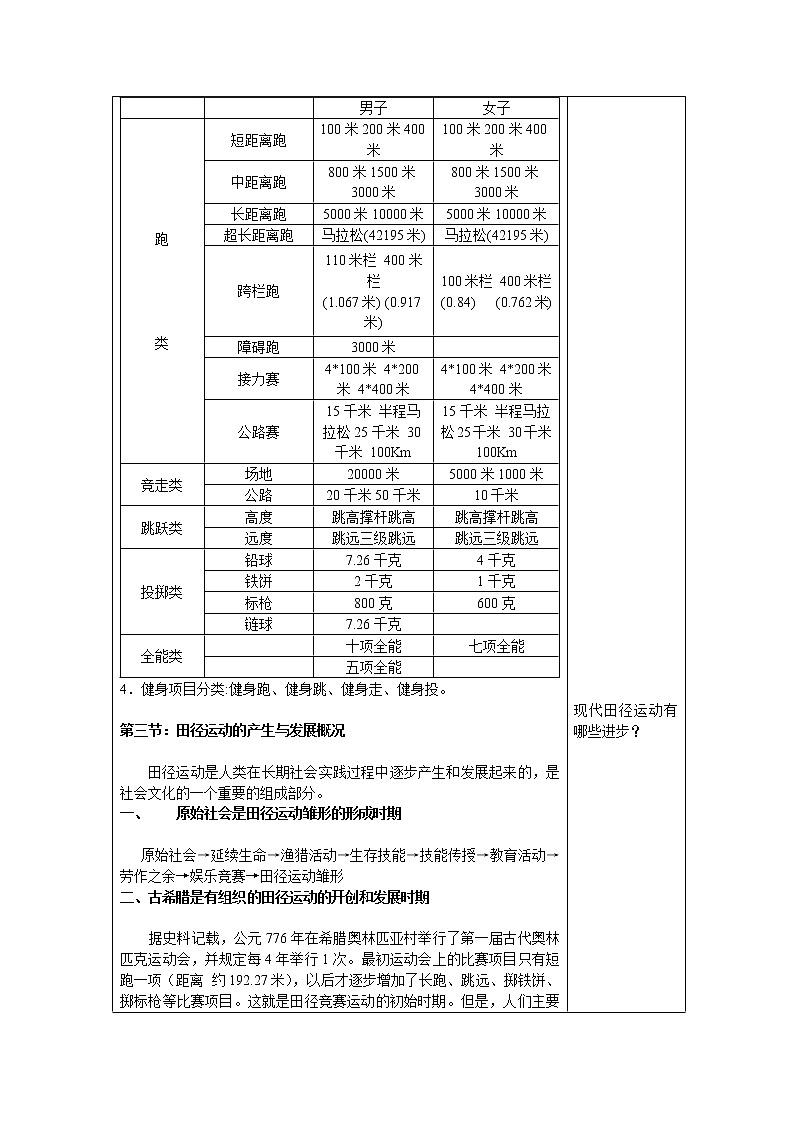 华东师大版体育与健康八年级全册 2.1田径类运动的裁判规则（二） 教案第3页
