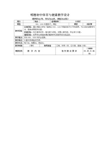 人教版八年级全一册第一章 体育与健康理论知识教案