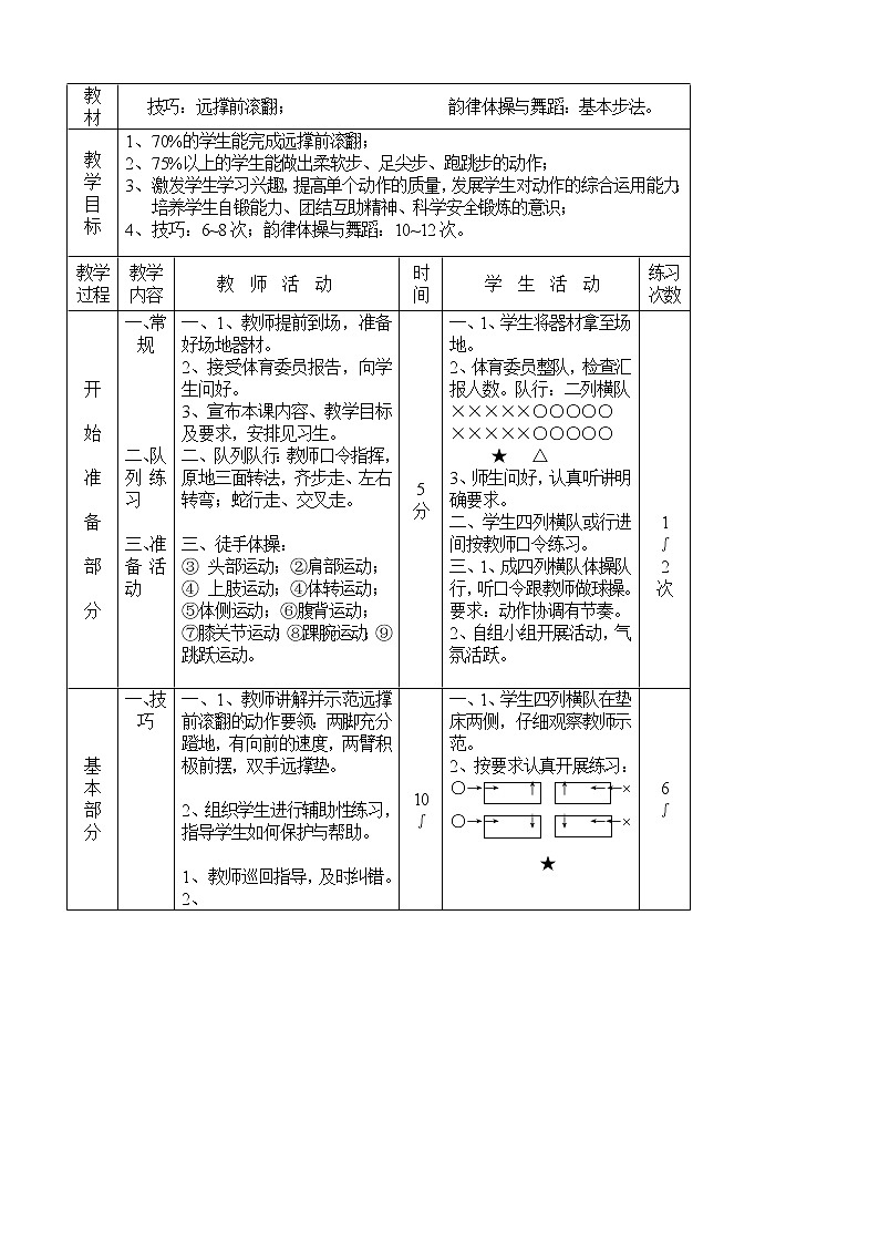 人教版初中体育教案全集第3页