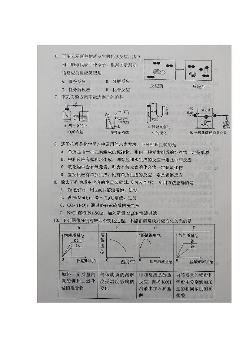 山西省2022年中考考前适应性训练（五）【理综】试卷第2页