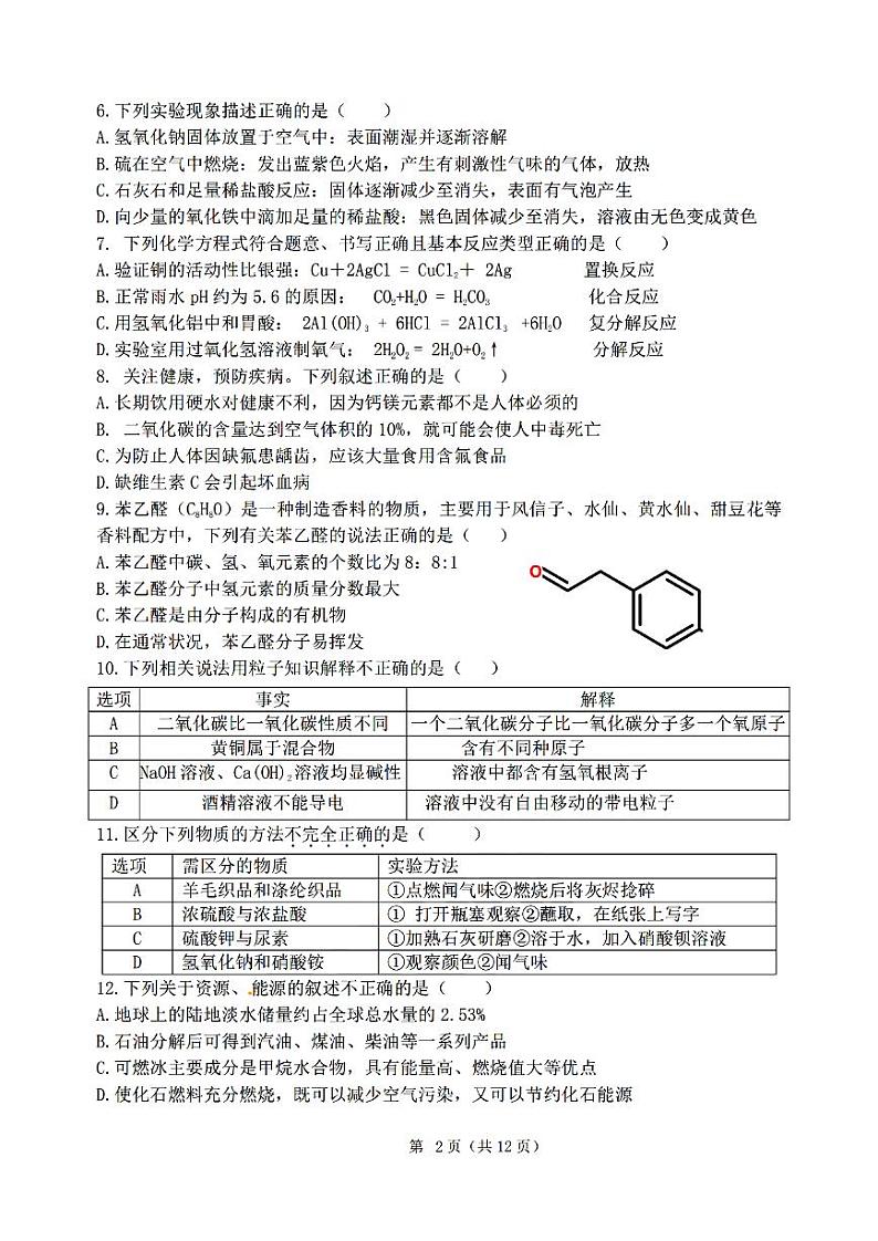 黑龙江省哈尔滨市第69中学2020-2021学年度（下）初四学年质量检测综合试卷（含答案）02