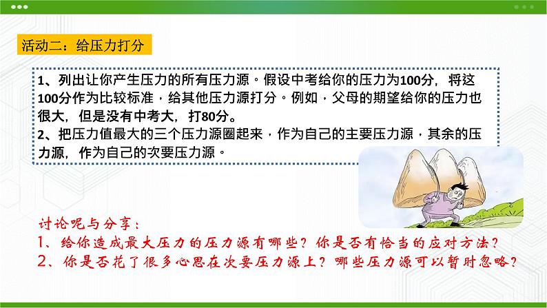 北师大版心理健康九年级 11 把压力当早餐 课件PPT+教案+视频素材05