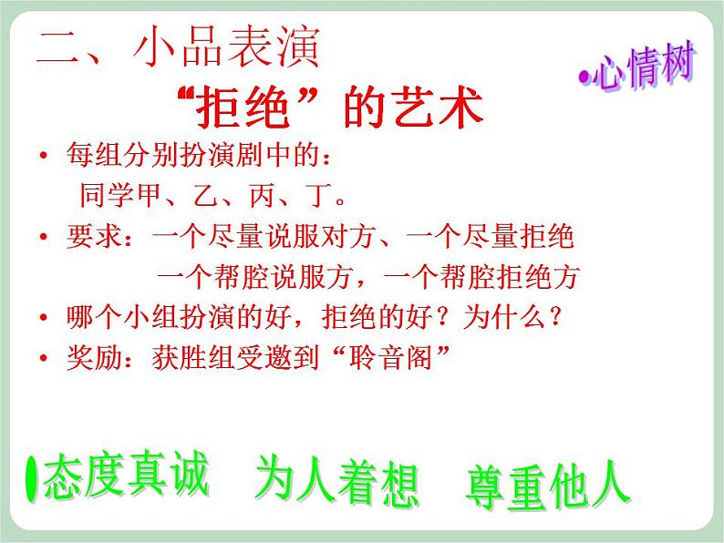 北师大八年级全册心理健康14 勇敢说“不“课件05