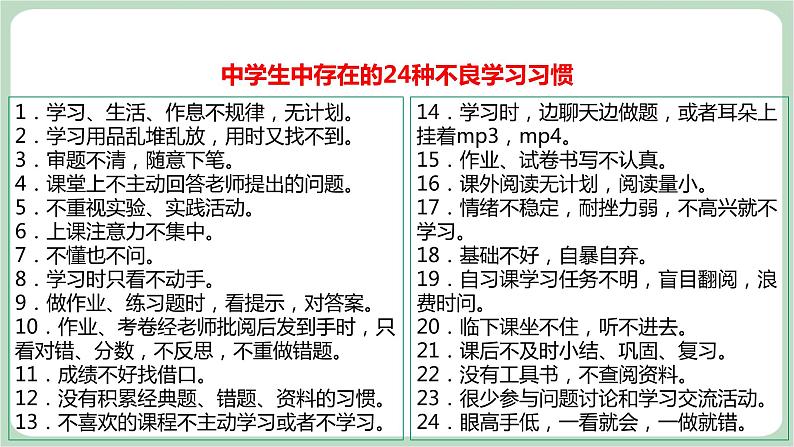 北师大九年级全册心理健康2 优秀源于好习惯课件03