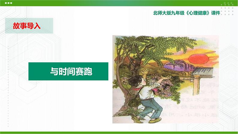 北师大版九年级心理健康5.《走在时间的前面》教学课件PPT02