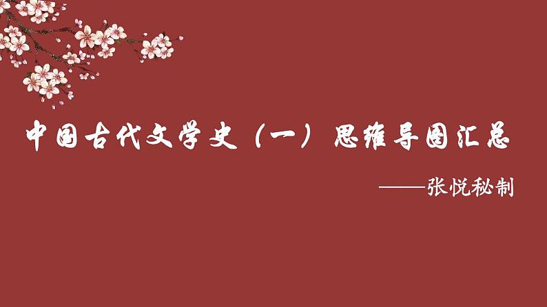 自考中国古代文学史一思维导图汇总第1页