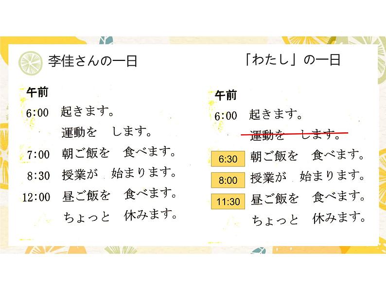 人教版日语七年级第九课.わたしの1日 9.1私の一日 课件第5页